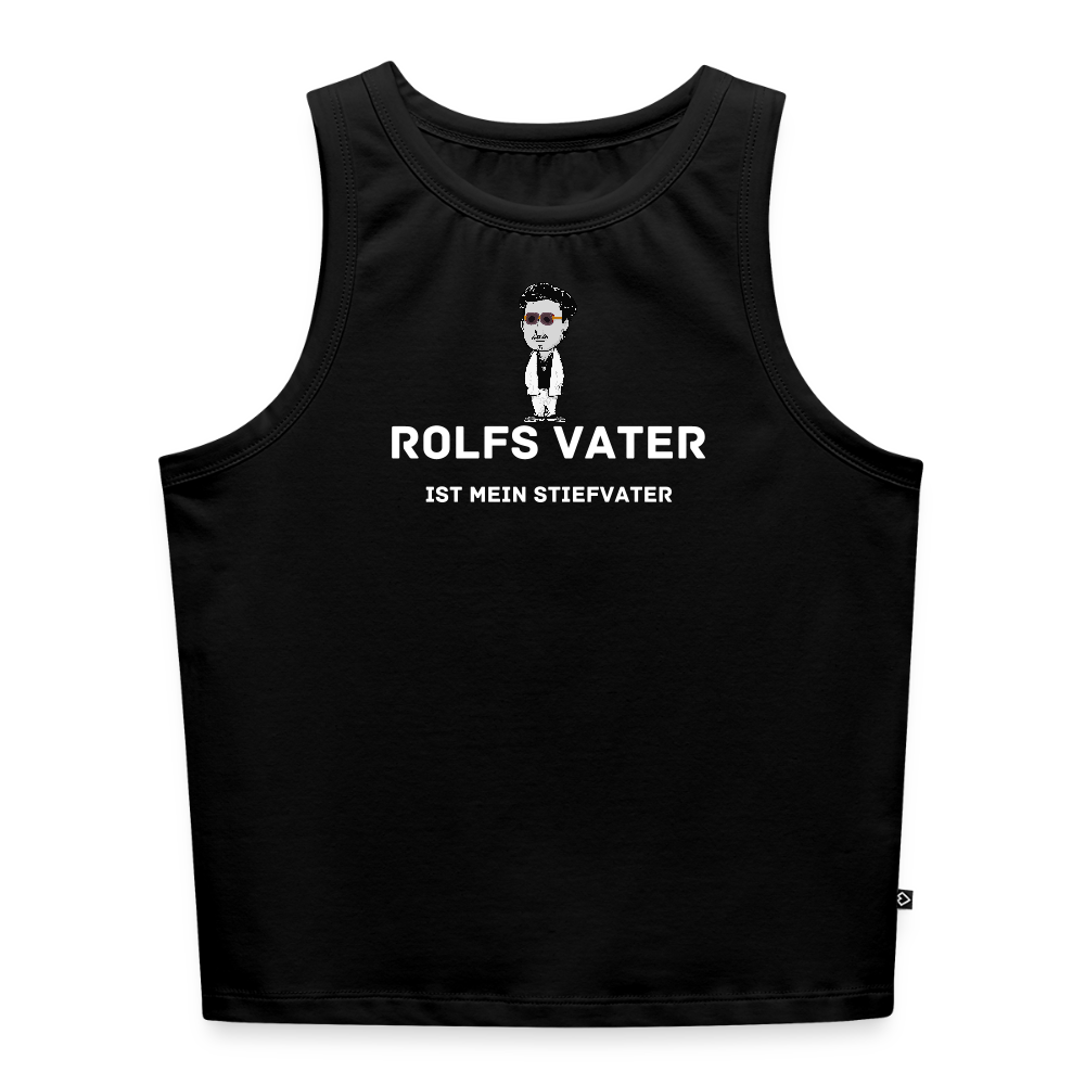 Rolfs Vater- Frauen Cropped Tank Top - Schwarz